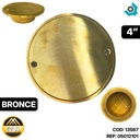 REJILLA DESAGUE DE PISO CIEGA 4" BRONCE METALES ALEADOS