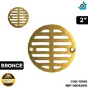 TAPA PARA DESAGUE DE PISO ESTANDAR 2" BRONCE METALES ALEADOS