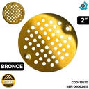 TAPA CIEGA PARA REJILLA DESAGUE DE PISO 2" BRONCE METALES ALEADOS