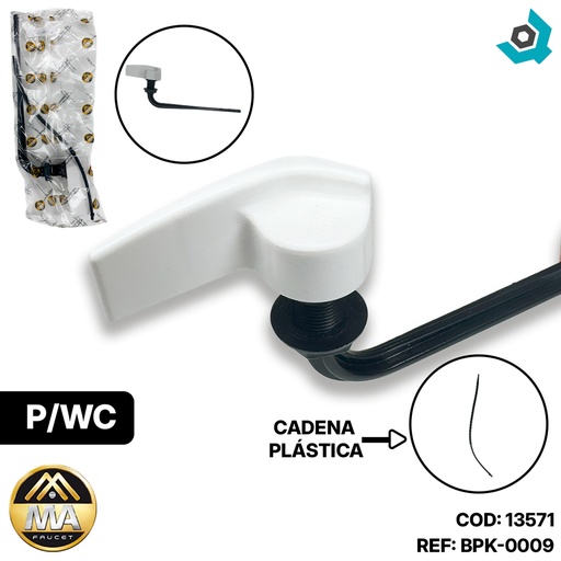 [13571] BALANCIN PARA TANQUE DE INODORO CON CADENITA METALES ALEADOS