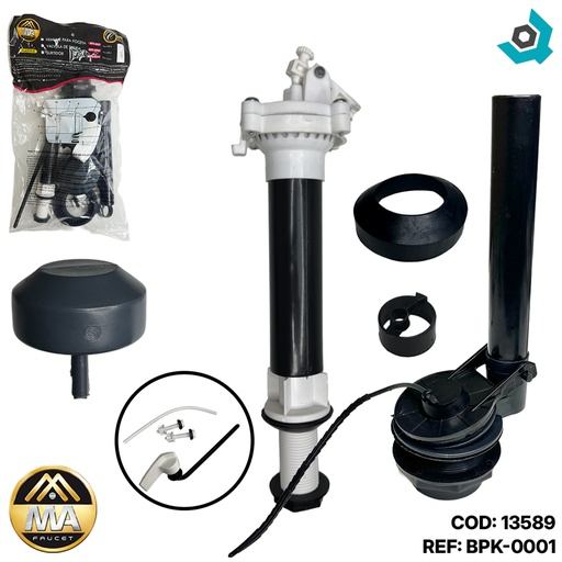 [13589] KIT DE HERRAJE PARA W.C METALES ALEADOS