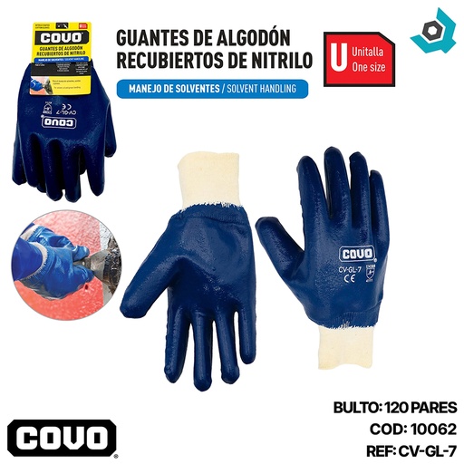 [10062] GUANTES DE ALGODON Y NITRILO COVO