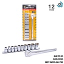 JUEGO DE DADOS CON RATCHET 12 PIEZAS SECURITY