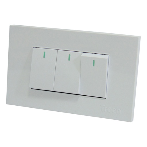 [10115] APAGADOR TRIPLE 3 WAY BLANCO TROEN