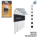 JUEGO DE LLAVES ALLEN HEXAGONALES 7 PIEZAS SECURITY