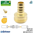 CONECTOR PARA MANGUERA 1/2" MACHO GRIVEN