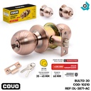 CERRADURA PARA DORMITORIO DE POMO COBRE COVO