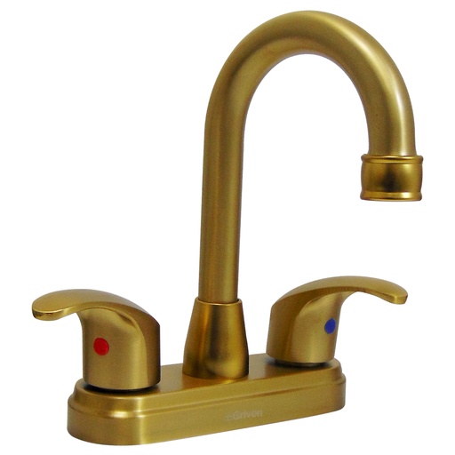 [10221] GRIFERIA PARA LAVAMANOS 4" CUELLO BAR GRIVEN DORADO