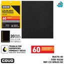 LIJA DE AGUA 9" X 11" GRANO 60 GRUESO COVO