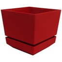 MATERO Y PLATO PP ART CUAD TEX L18 ROJO DP