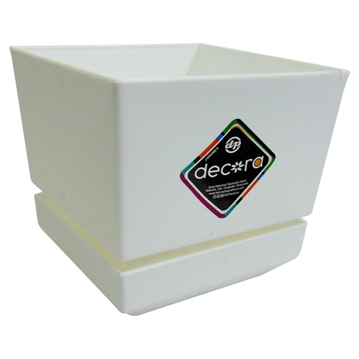 [10292] MATERO Y PLATO PP ART CUAD TEX L18 BLANCO DP