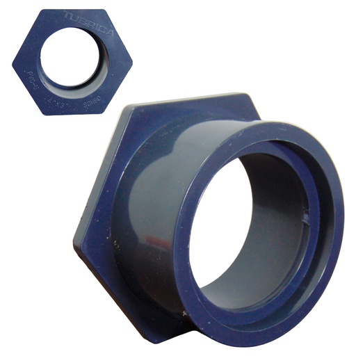 [10476] BUJE REDUCCION DE PVC PRES 4" X 3" EXC TUBRICA
