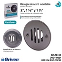 DESAGUE DE PISO 2" GRIS METALICO GRIVEN GUN METAL