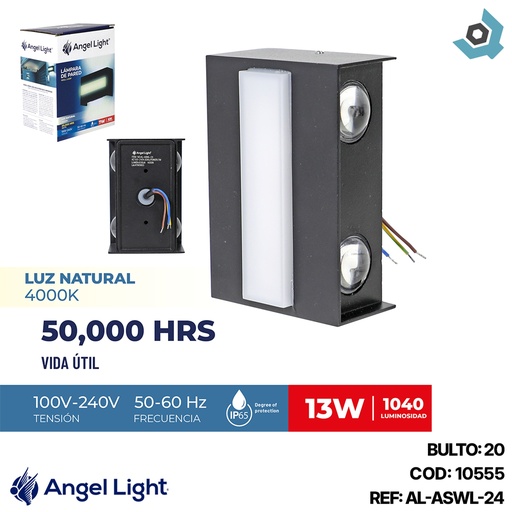 [10555] LAMPARA DE PARED 7W LUZ NATURAL ANGEL LIGHT