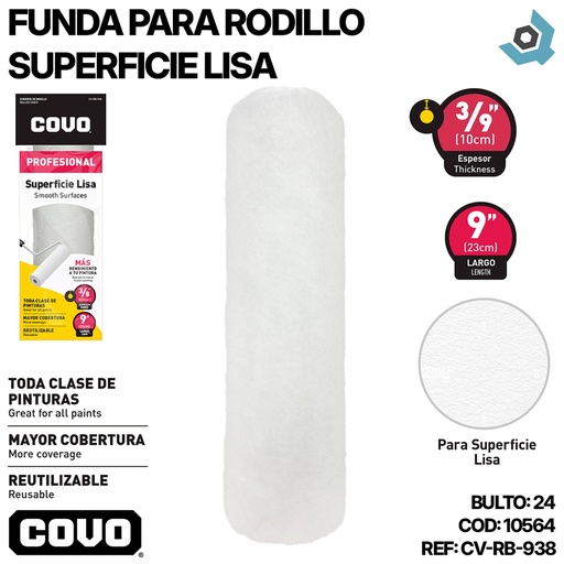 [10564] FUNDA PARA RODILLO SUPERFICIE LISA COVO