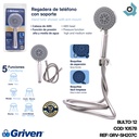 REGADERA TIPO TELEFONO CON SOPORTE GRIVEN ELITE