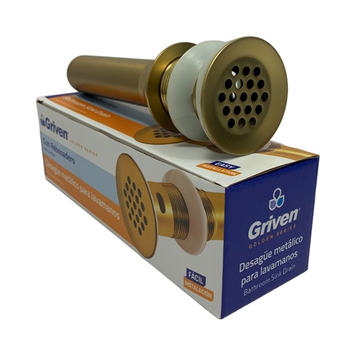 [10587] DESAGUE METALICO PARA LAVAMANOS GRIVEN GOLDEN