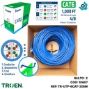 BOBINA DE CABLE DE RED UTP CAT6 305 METROS TROEN