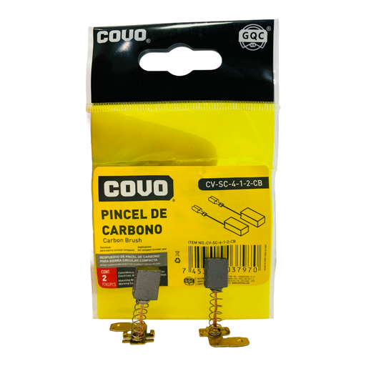 [10684] REPUESTOS DE PINCEL DE CARBONO PARA SIERRA CIRCULAR COMPACTA 4 1/2" X 3/8" COVO