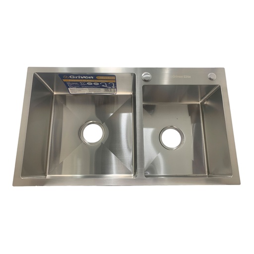 [10721] FREGADERO DOBLE DE ACERO INOXIDABLE GRIVEN ELITE