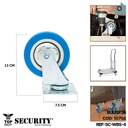 RUEDA DE PVC 4" SIN FRENO SECURITY