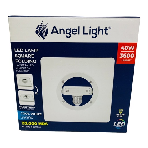 [10774] LAMPARA LED CUADRADA PLEGABLE 40W 6400K ANGEL LIGHT