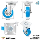 RUEDA DE PVC 2" SIN FRENO SECURITY