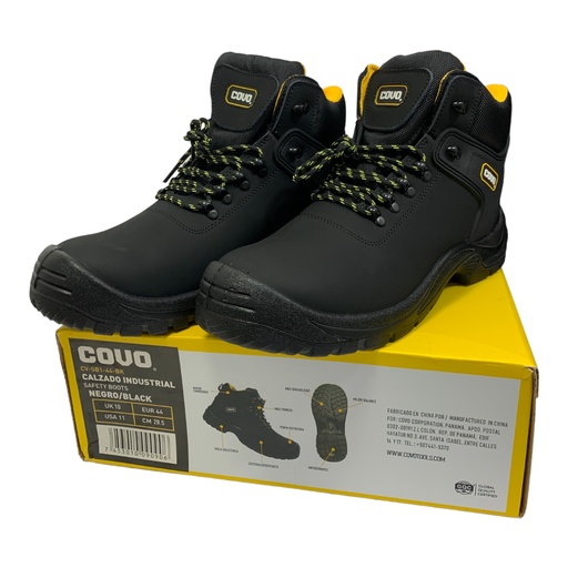 [10789] BOTAS DE SEGURIDAD NEGRAS TALLA 44 COVO