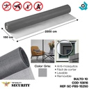 MALLA MOSQUITERO PANTALLA GRIS FIBRA DE VIDRIO 150 X 2500CM  SECURITY