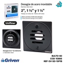 DESAGUE DE PISO 2" NEGRO GRIVEN BLACK