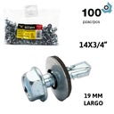 TORNILLO AUTOPERFORANTE #14 X 3/4" 100PZAS SECURITY