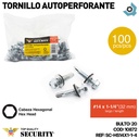 TORNILLO AUTOPERFORANTE #14 X 1 1/4" 100PZAS SECURITY