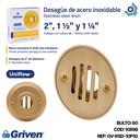 DESAGUE DE PISO 2" DORADO GRIVEN GOLDEN