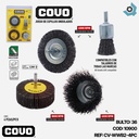 JUEGO DE CEPILLOS DE COPA DE ALAMBRE ONDULADO 4 PIEZAS COVO