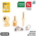 KIT PARA MANGUERA DE AIRE 3/4" 6 PZAS COVO