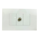 TOMA COAXIAL PARA CABLE DE TV BLANCO TROEN