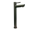 GRIFERIA PARA LAVAMANOS MONOMANDO CUELLO ALTO DELGADO GRIS METALICO GRIVEN GUN METAL