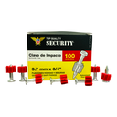 CLAVOS DE IMPACTO 3.7MM X 3/4" ACERO GALVANIZADO SECURITY