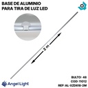 BASE DE ALUMINIO PARA TIRA DE LUZ LED 2 METROS ANGEL LIGHT
