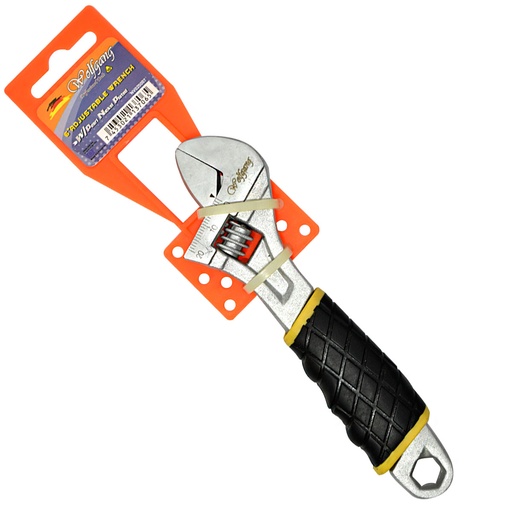 [1616] LLAVE AJUSTABLE 6" MANGO DE GOMA WOLFGANG
