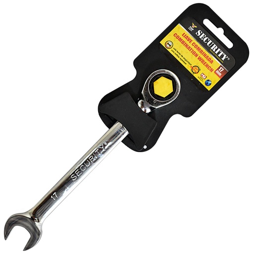 [3438] LLAVE COMBINADA 17MM CON RATCHET SECURITY