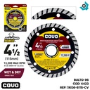 DISCO DIAMANTADO 4 1/2" DE CORTE TURBO COVO