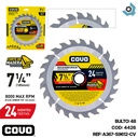 DISCO DE SIERRA 7 1/4" PARA MADERA COVO