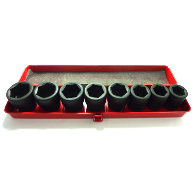 [5728] JUEGO DE DADOS DE IMPACTO CORTOS 6 PUNTAS 8 PIEZAS SAE 3/4 CM-021
