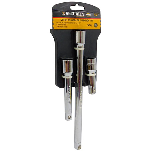 [5843] JUEGO DE BARRAS DE EXTENSION 1/2" 3 PIEZAS SECURITY