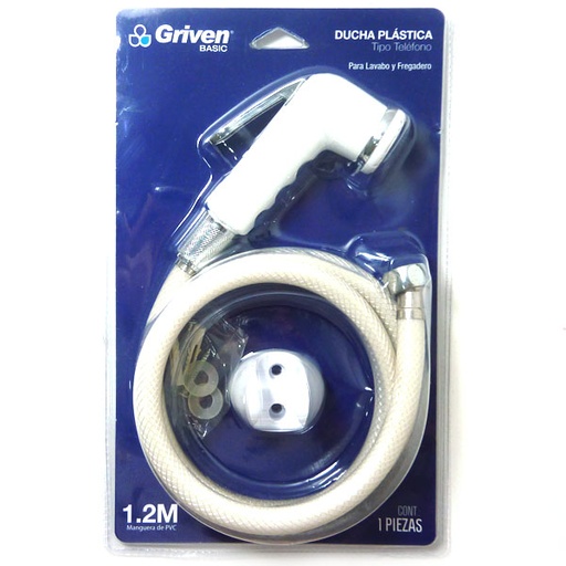 [6213] DUCHA PVC TIPO TELEFONO PARA LAVABO Y FREGADERO GRIVEN