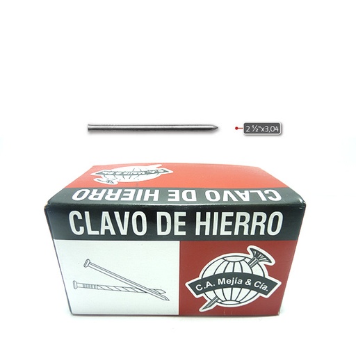 [6300] CLAVO DE HIERRO SIN CABEZA 2 1/2" X 3,0MM (50X500) MEJIA