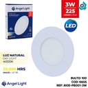 LAMPARA LED PARA EMPOTRAR REDONDA 3W 3.5" 6000K LUZ BLANCA ANGEL LIGHT