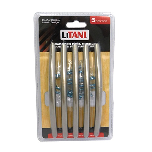 [6751] JUEGO DE TIRADORES 5PZAS 128MM LITANI