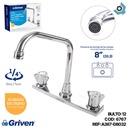 GRIFERIA PARA FREGADERO 8" DOBLE TEMPERATURA GRIVEN